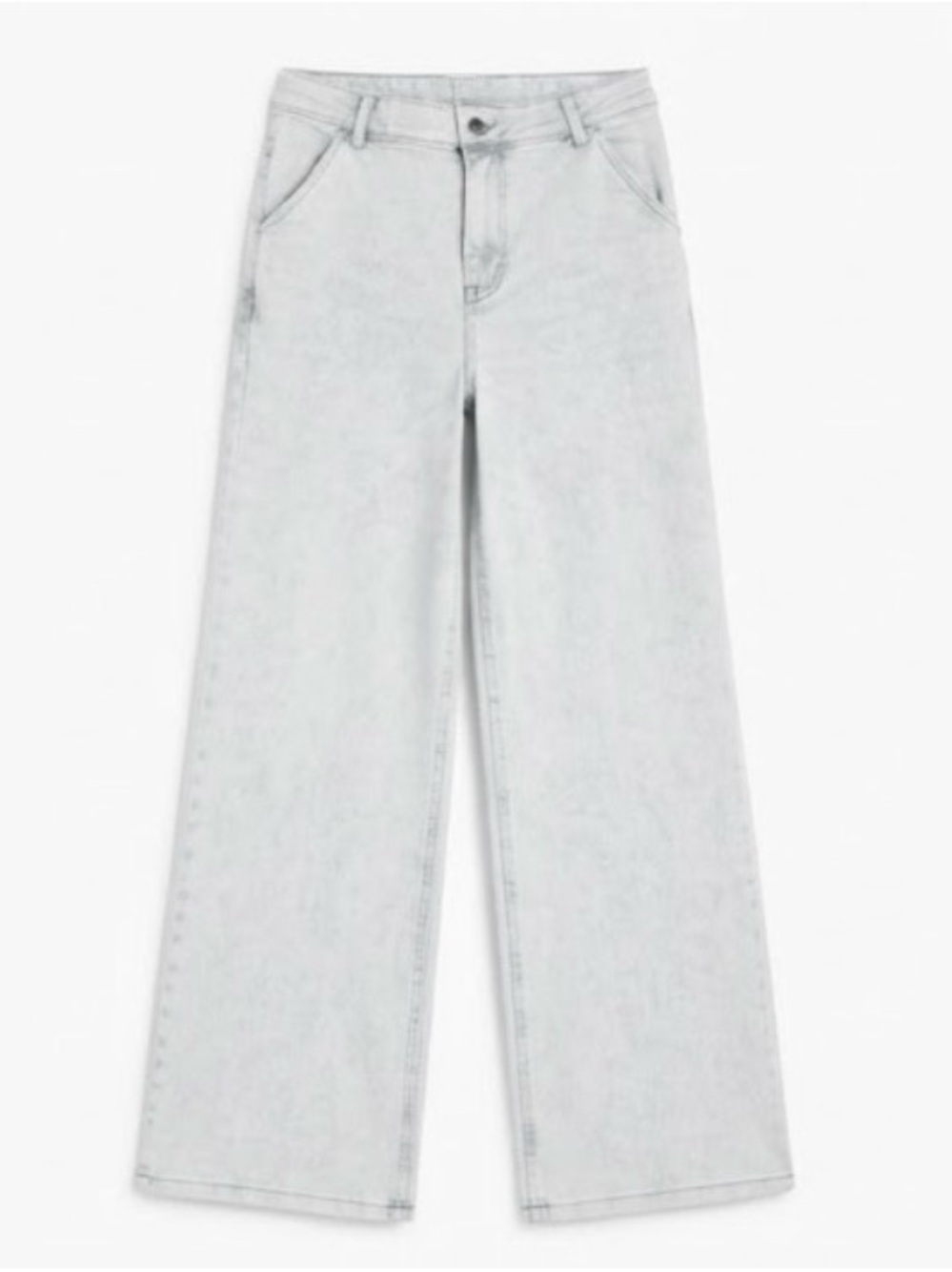HUE Light Wash Acid Wash Denim Leggings Wide Leg Pants (Size M)